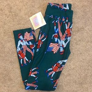 LULAROE OS Patriotic Leggings + Uncle Sam